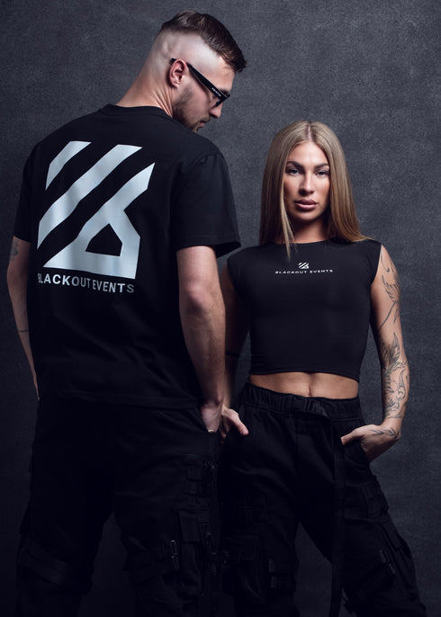 BLACKOUT EVENTS × NØIRTEK CROP TOP MERCH
